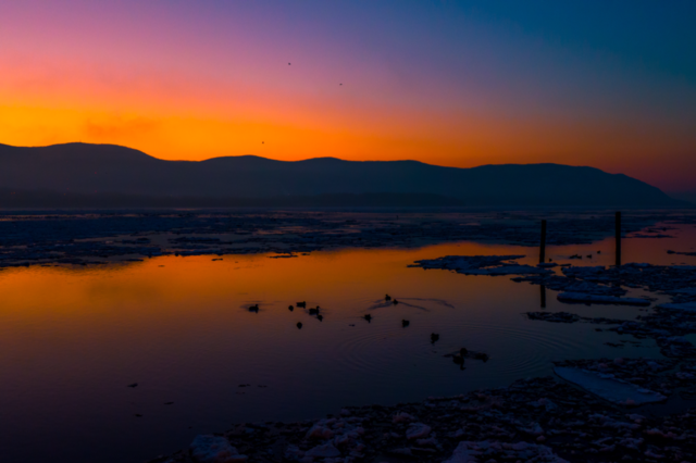 river sunrise hudson newburgh by delvec
