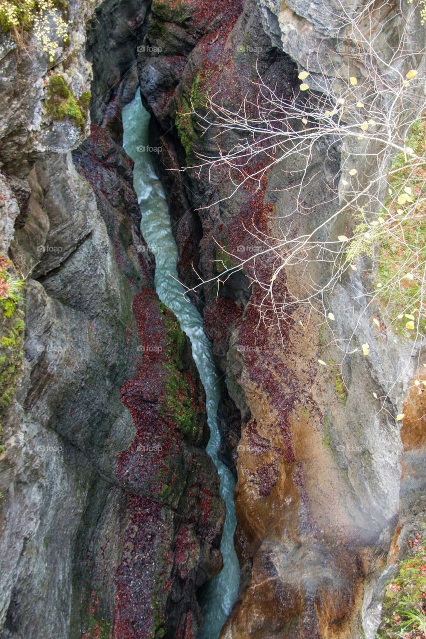 High angle view of river