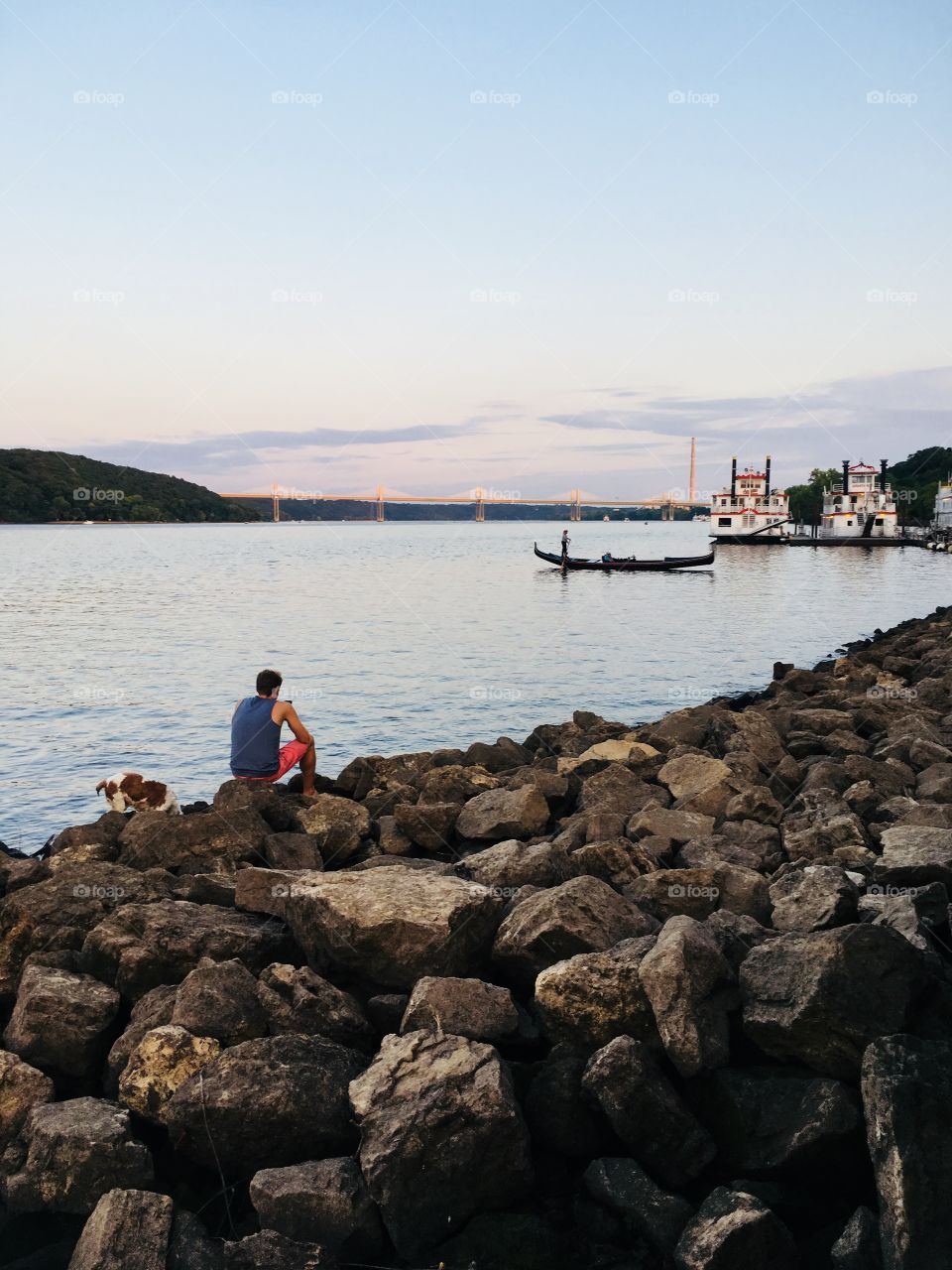Gondola in Stillwater, Minnesota, USA on the St. Croix River - Up North
