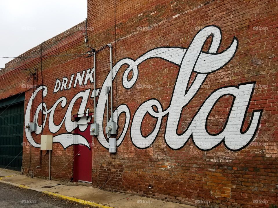 Vintage Coca-Cola Street Art Downtown Greenville Texas