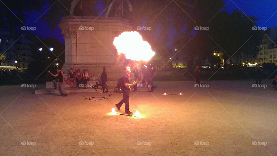 Fire Spitter in Paris