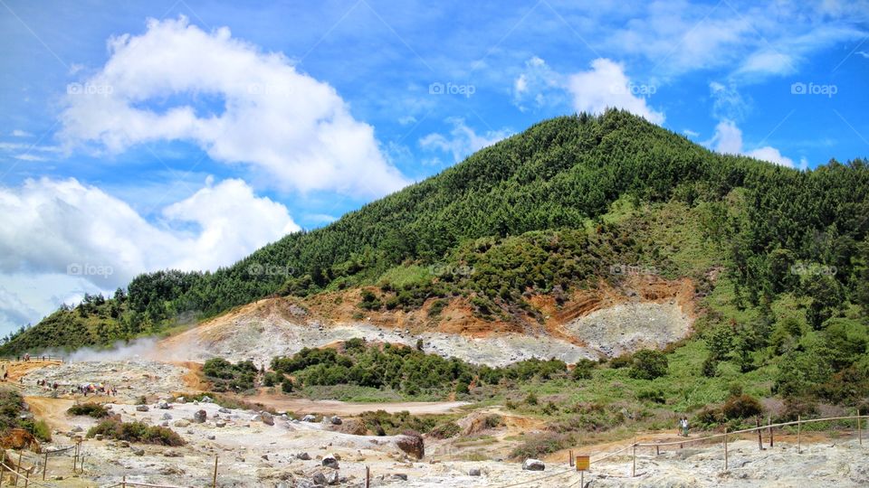 A spot in dieng plateau, near banjarnegara, wonosobo, central java, indonesia