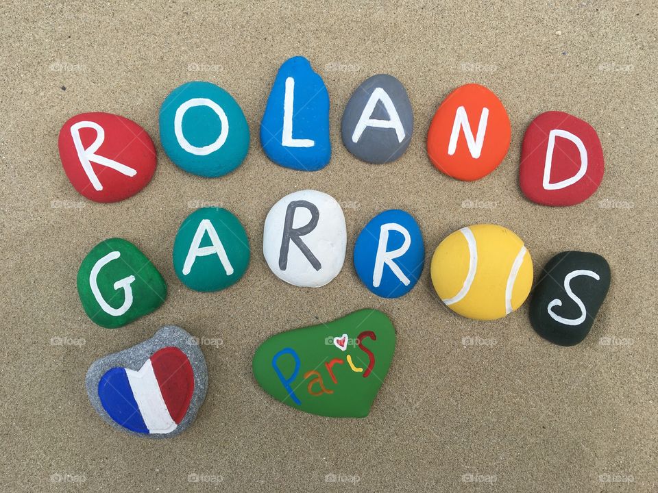 Roland Garros, Paris,France, stones composition
