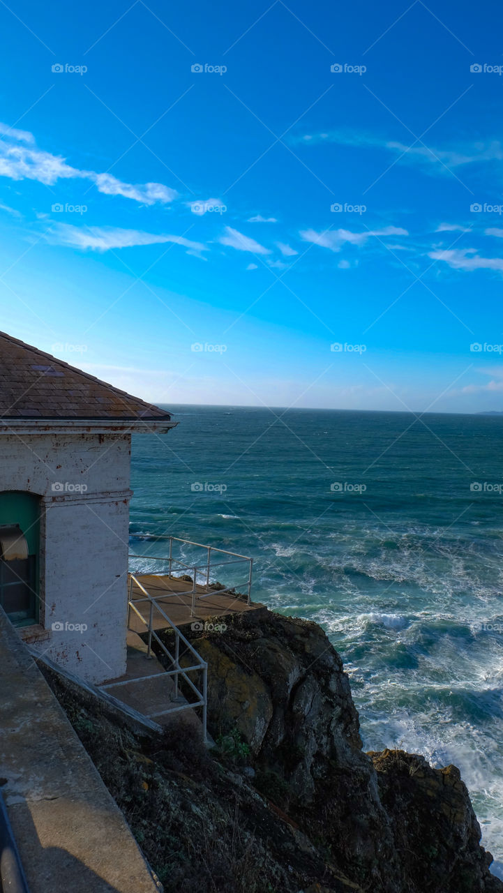 View of the ocean from lighthouse