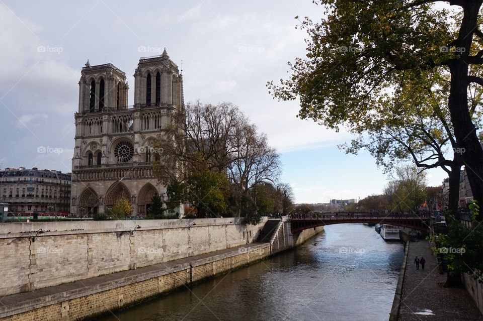 Notre-Dame from across the River Seine, Paris