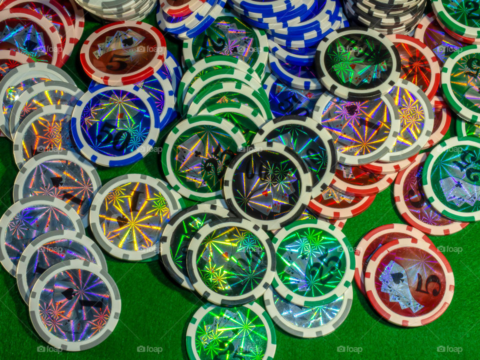 Chips for playing table gambling poker roulette blackjack and the rest