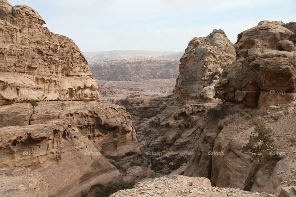 Petra, Jordan - deep into the site and climbing up the canyon 