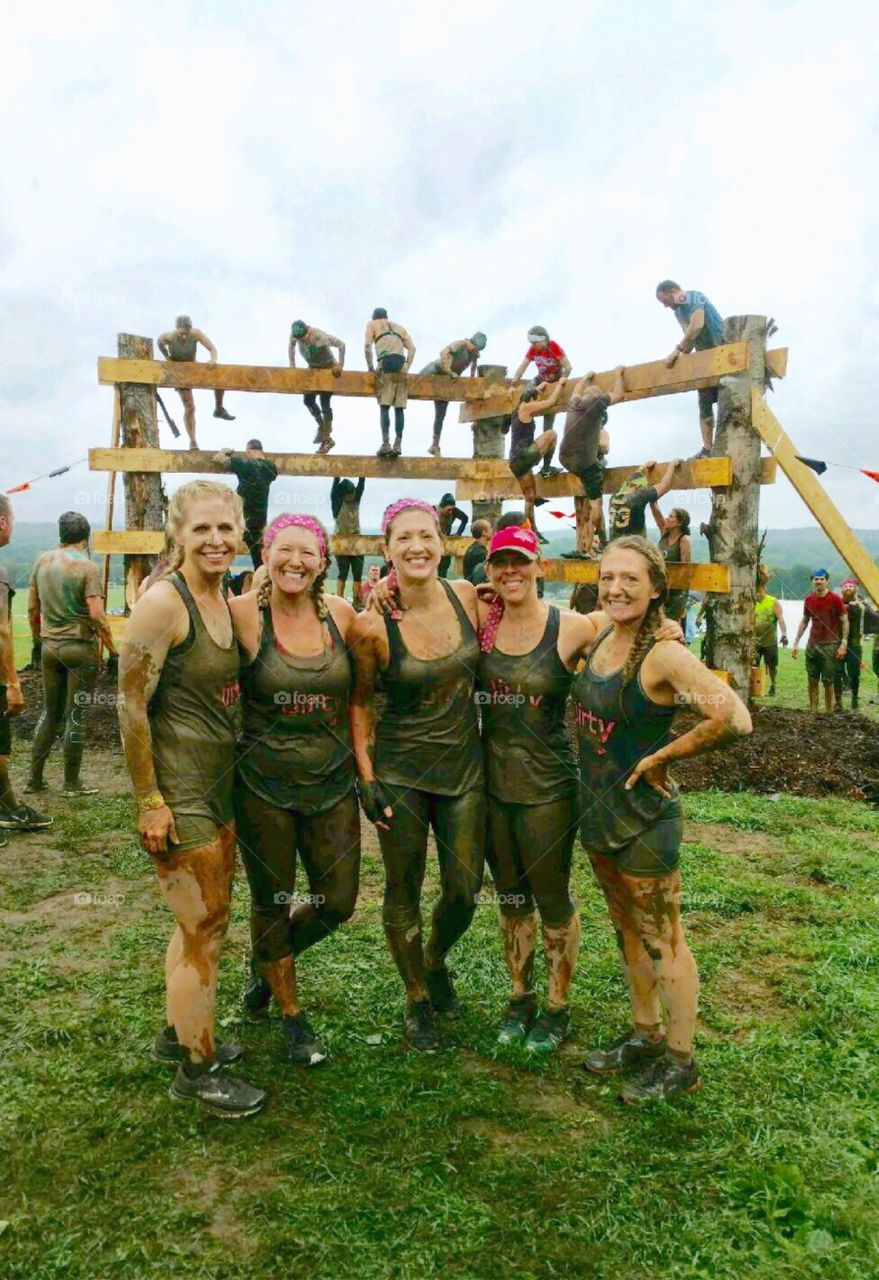 Competing in a Tough Mudder with my favorite females. 