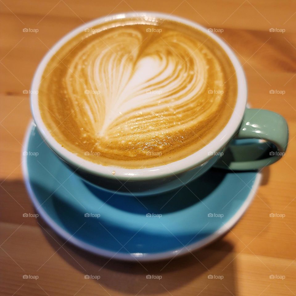 Latte with latte art