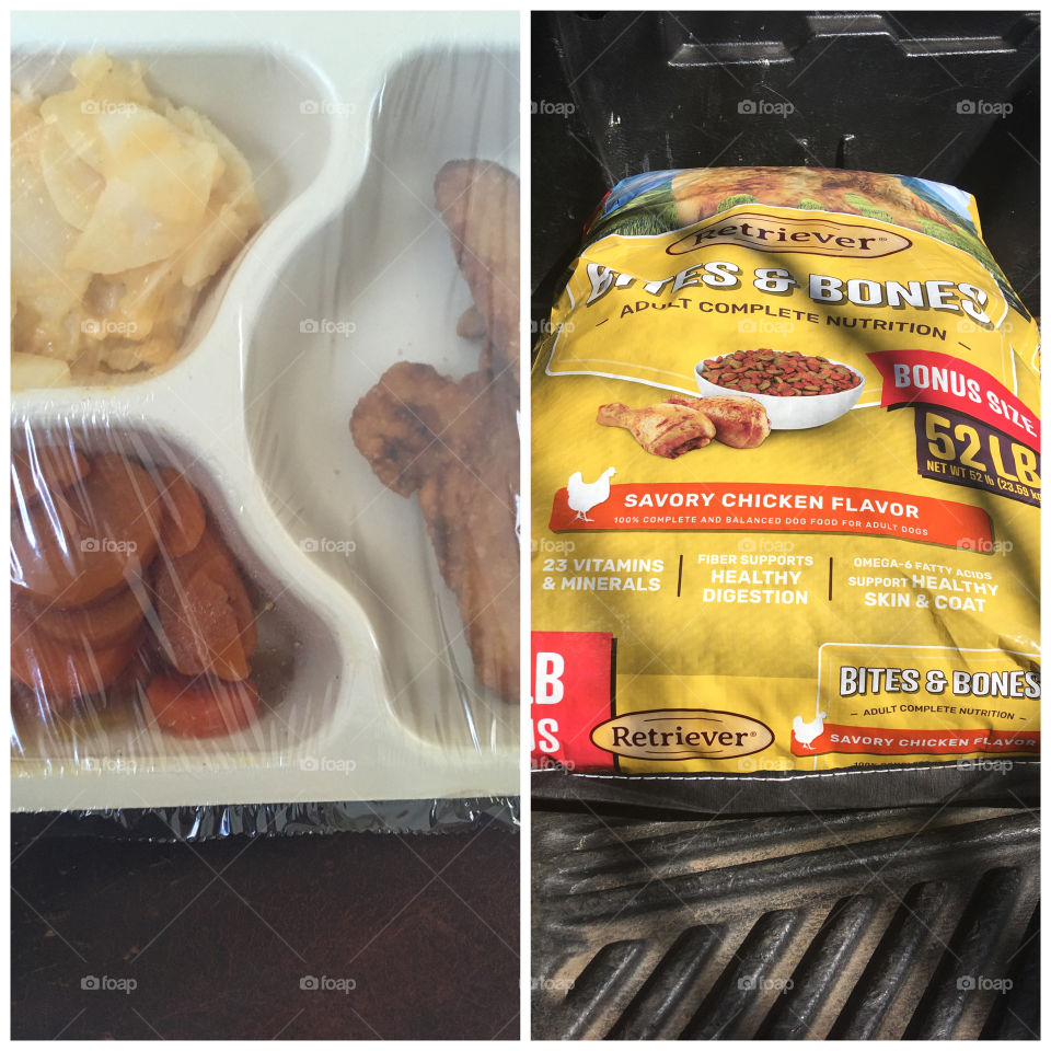 Wow! lunch for hubby and I and our puppy dogs too! This is what the senior center gave out today.