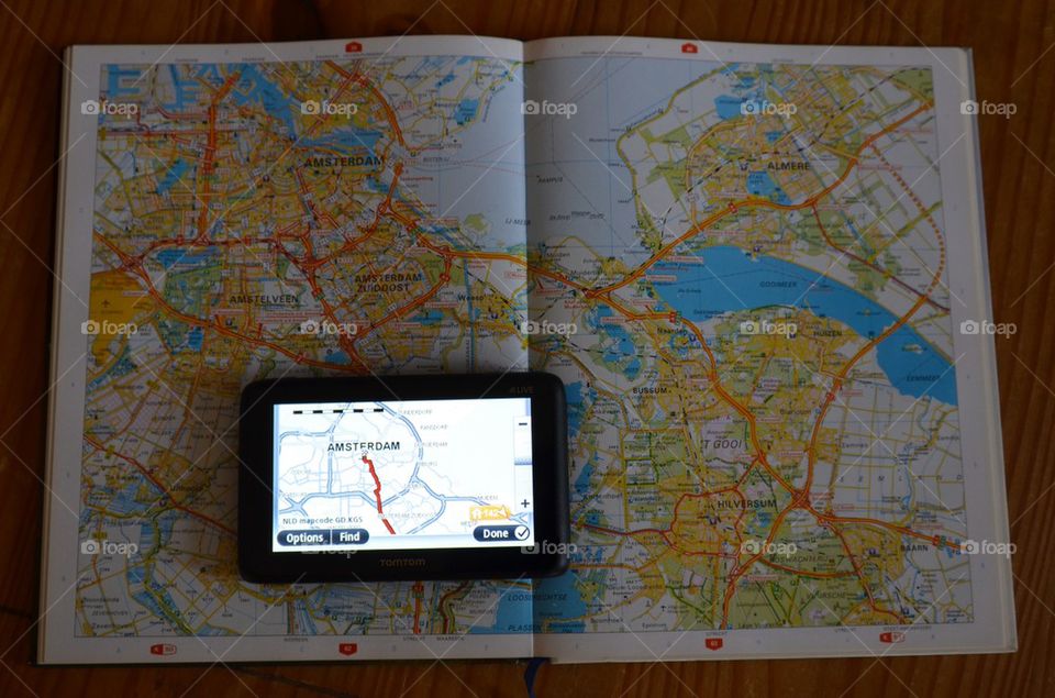 Road map vs. Navigation system.