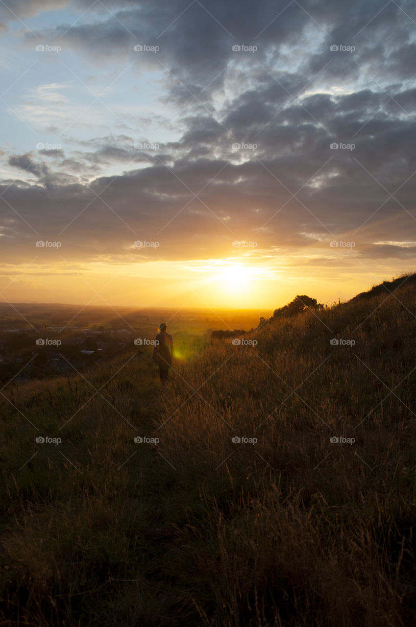 sunset in the fields