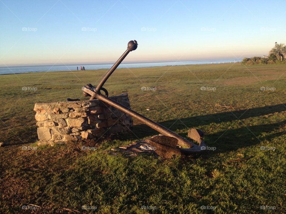 Anchor lying on the green