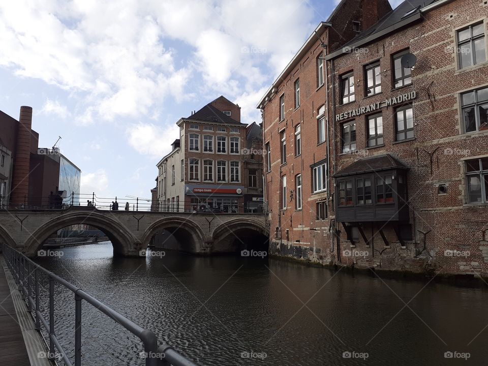 old bridge and old tollhouse in Mechelen Belgium