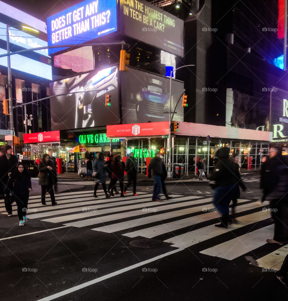 Time Square , New York City, New York . Roads
