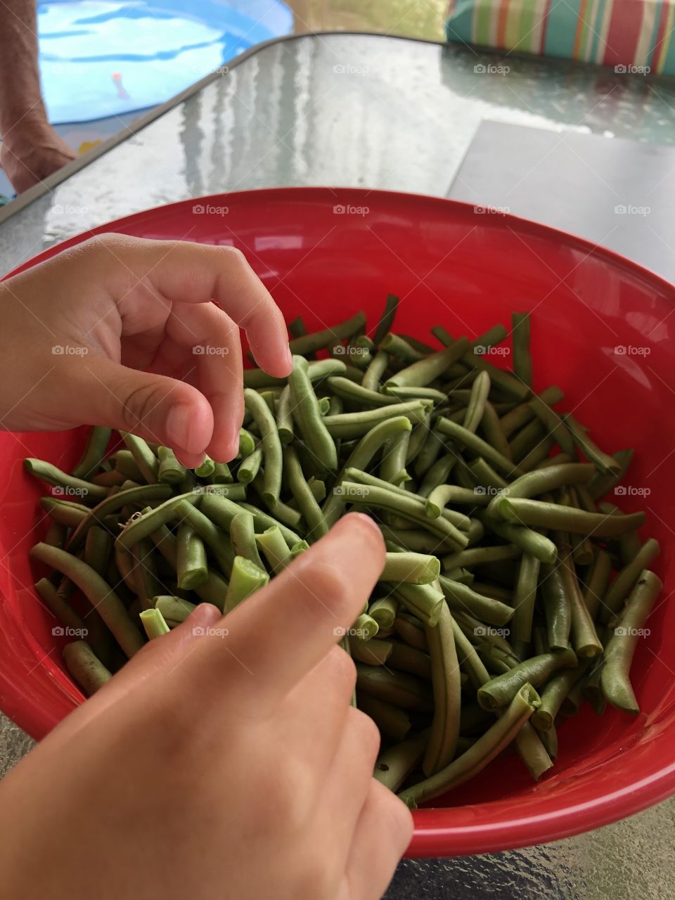 Snapping Green Beans