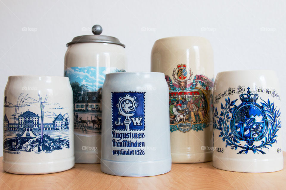 German beer steins