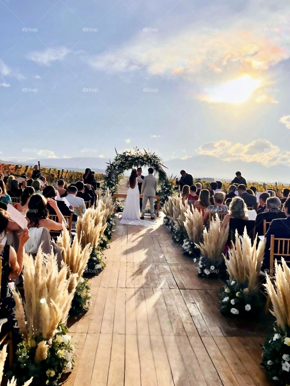 Wedding at an outdoor winery