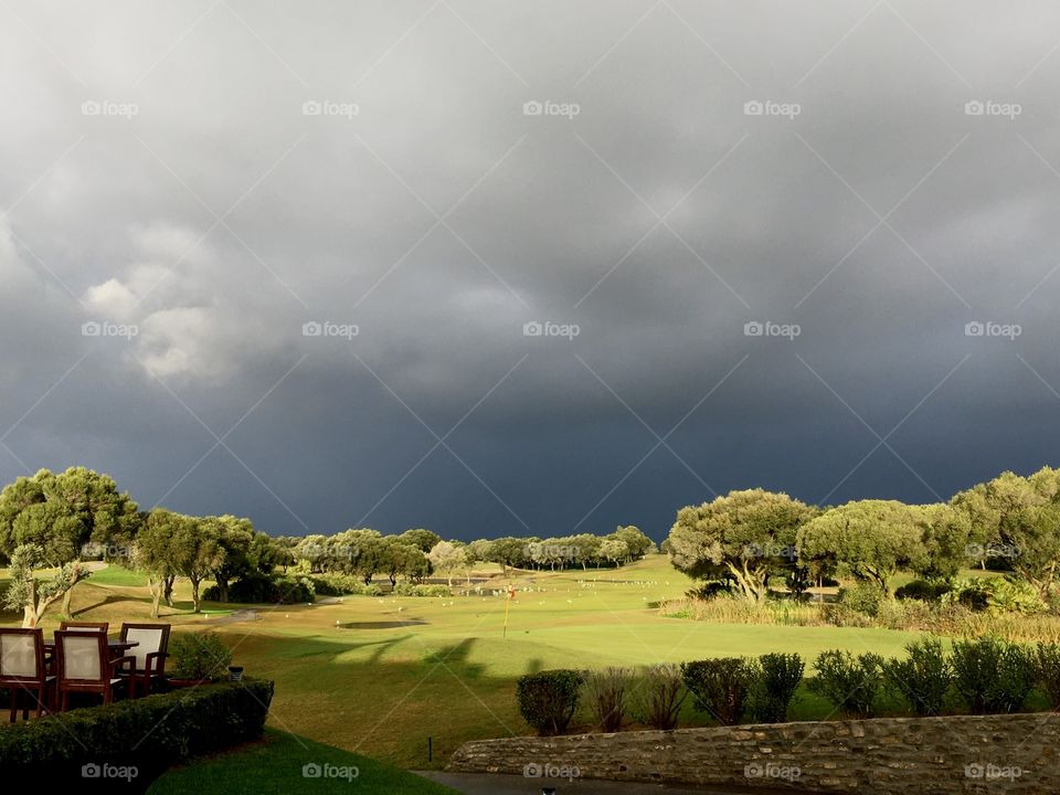 Sunlight before storm