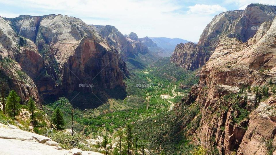 Zion National Park from the top of Angels Landing