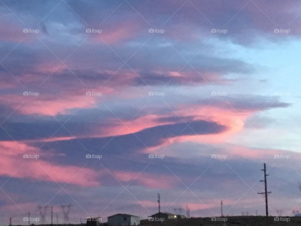 Twilight skies over Arizona in April.