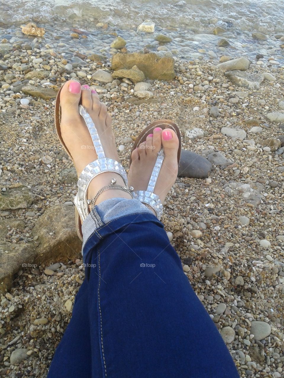 Feet on the beach