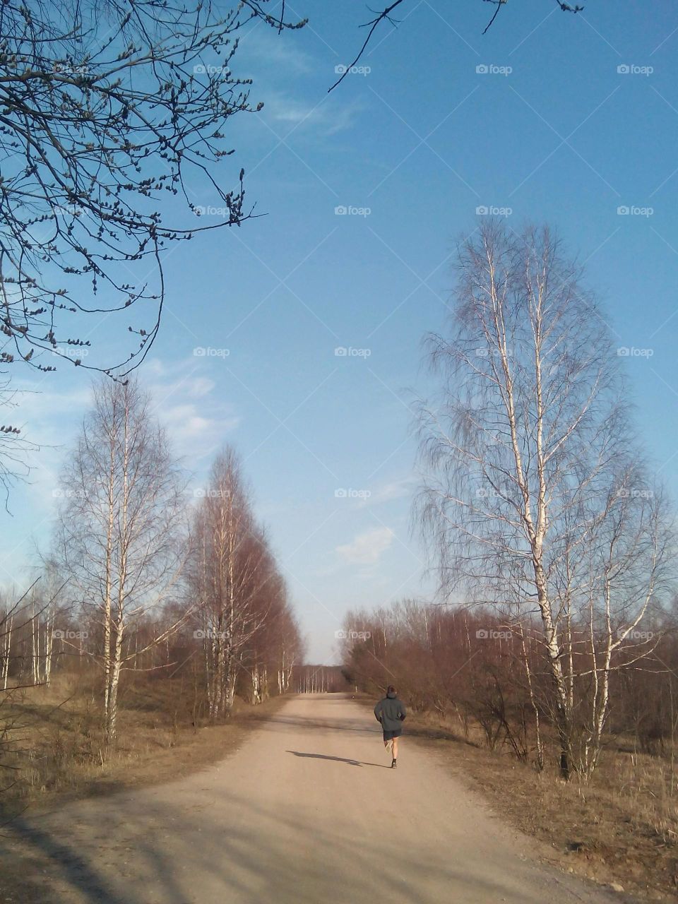 men on a road landscape