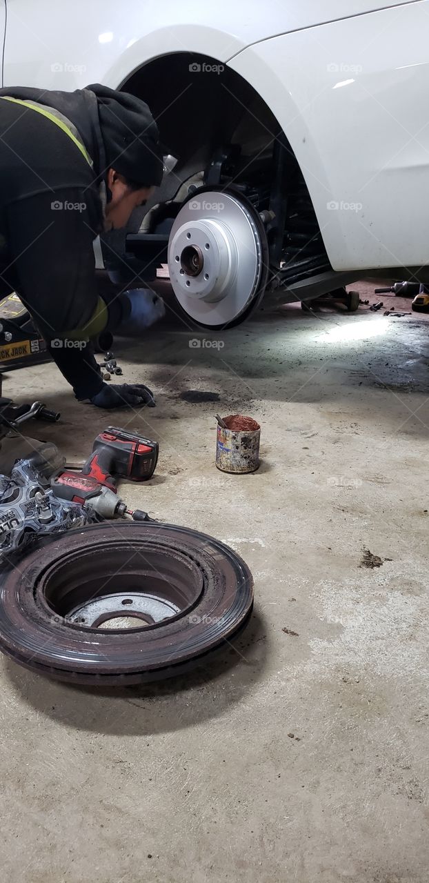 putting in new rotors