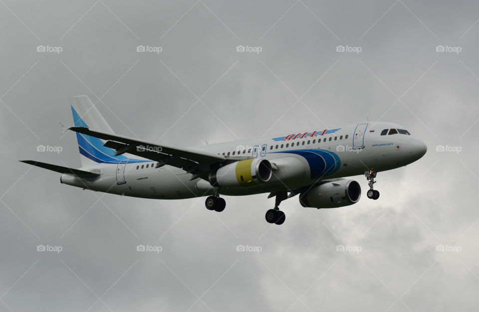 Yamal A320 landing at Woensdrecht
