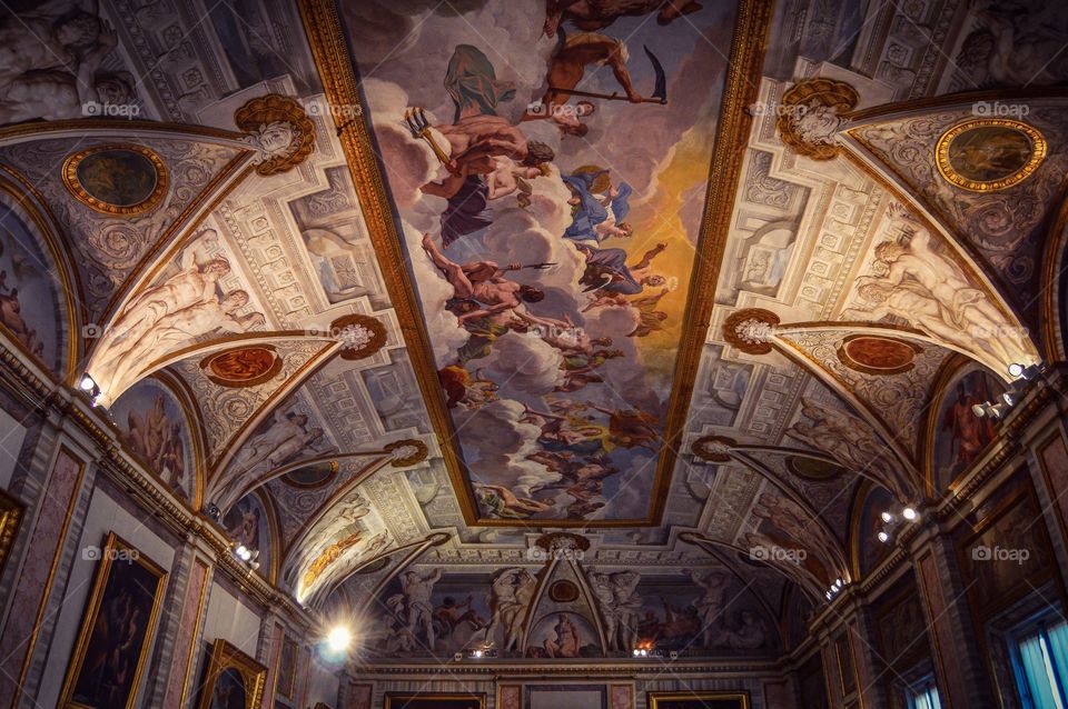 Galeria de Giovanni Lanfranco, Villa Borghese - El Consejo de los Dioses 1.625 (Roma - Italy)