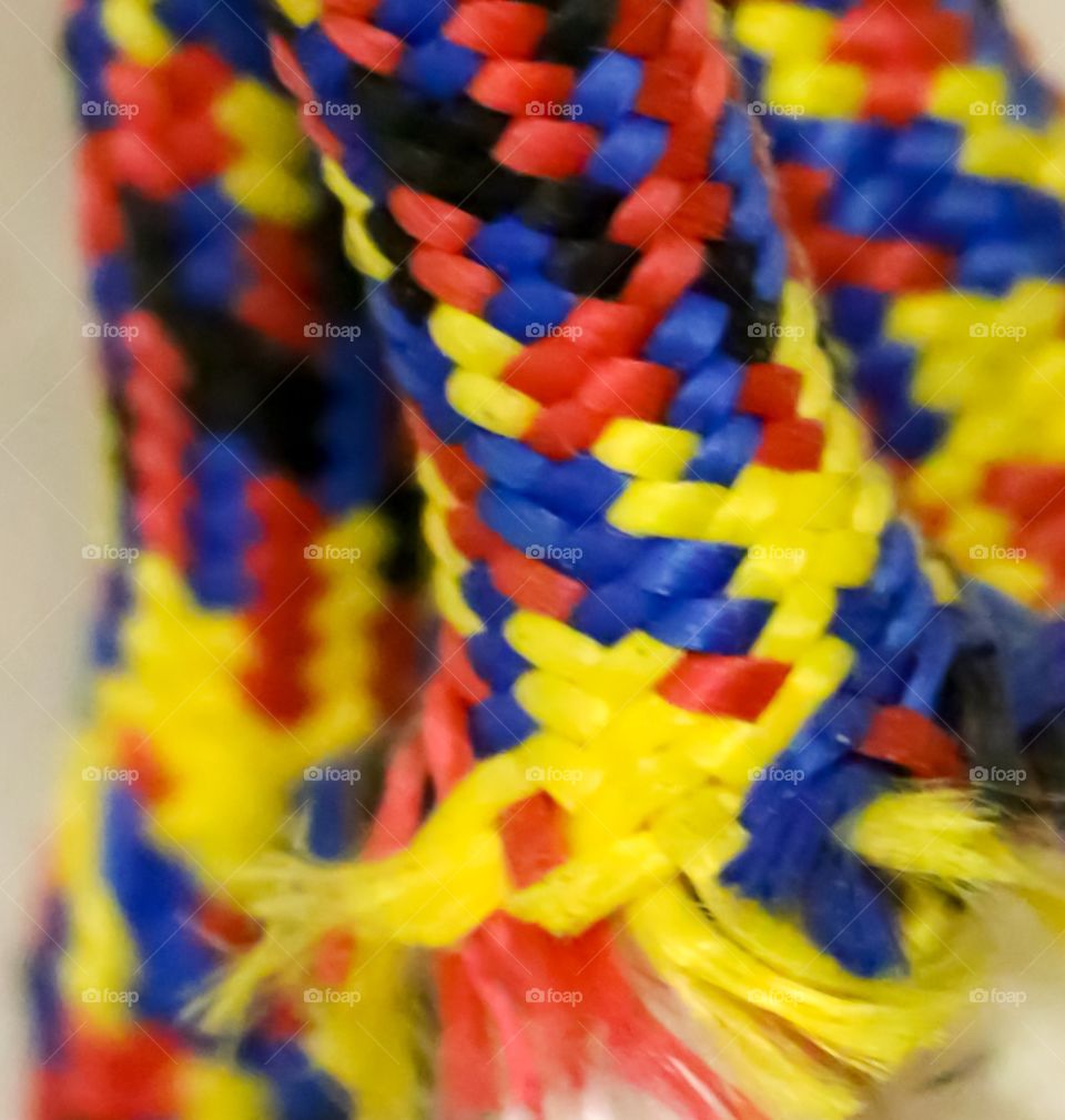 Frayed rope closeup