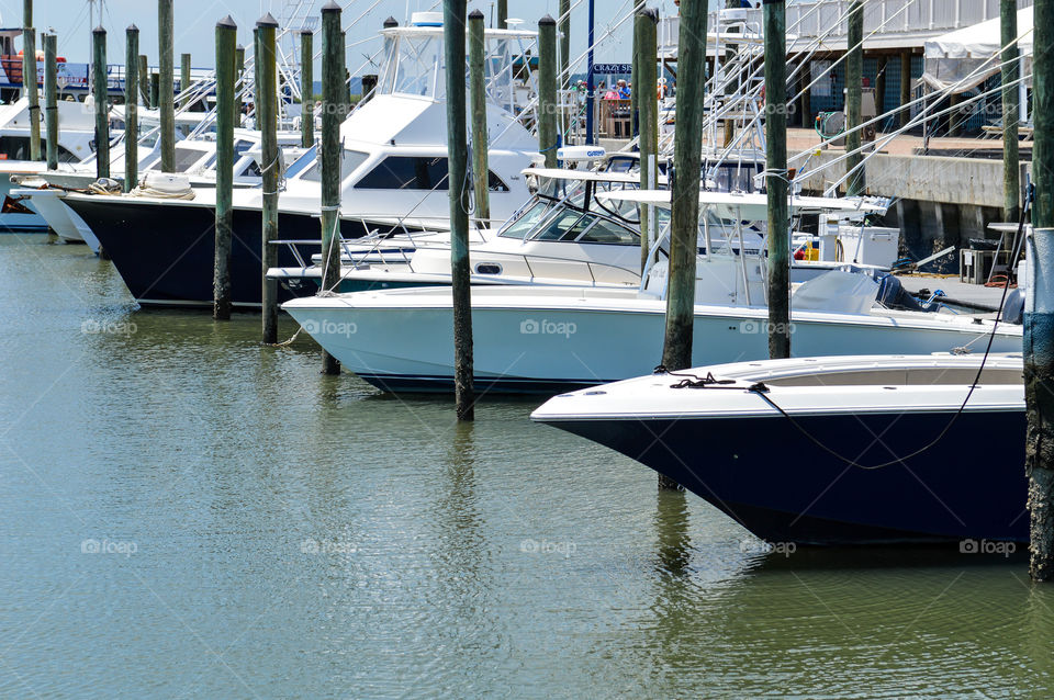 Row of boats at a dock