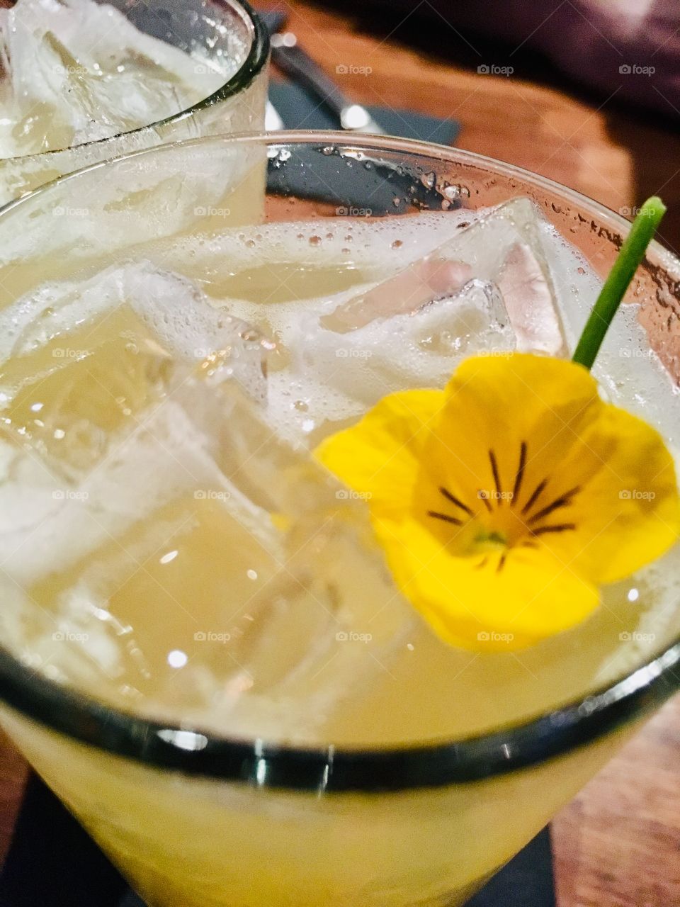 Floating down the river drink close up