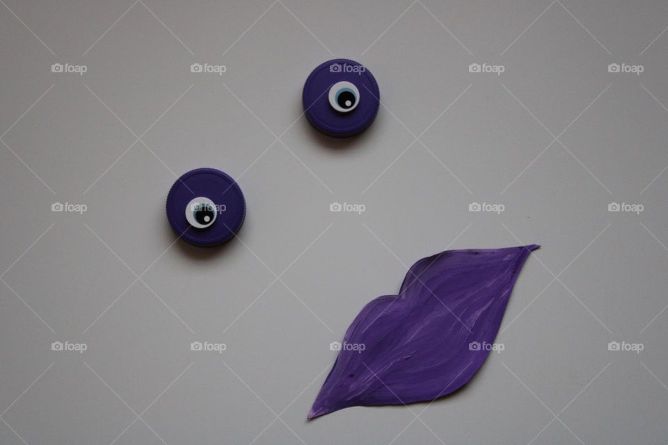 Purple art face