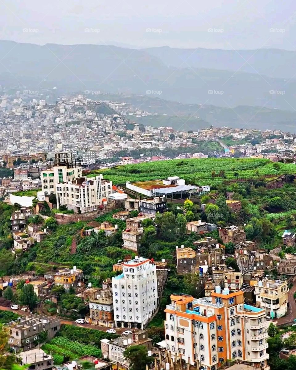 Glory be to God, the magnificent and picturesque view and the natural green trees are a view that is nothing more wonderful than it