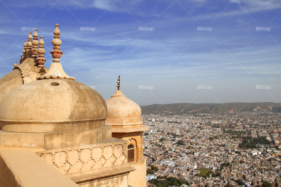 Nahargarh Fort - Jaipur City view from top, Rajasthan, India