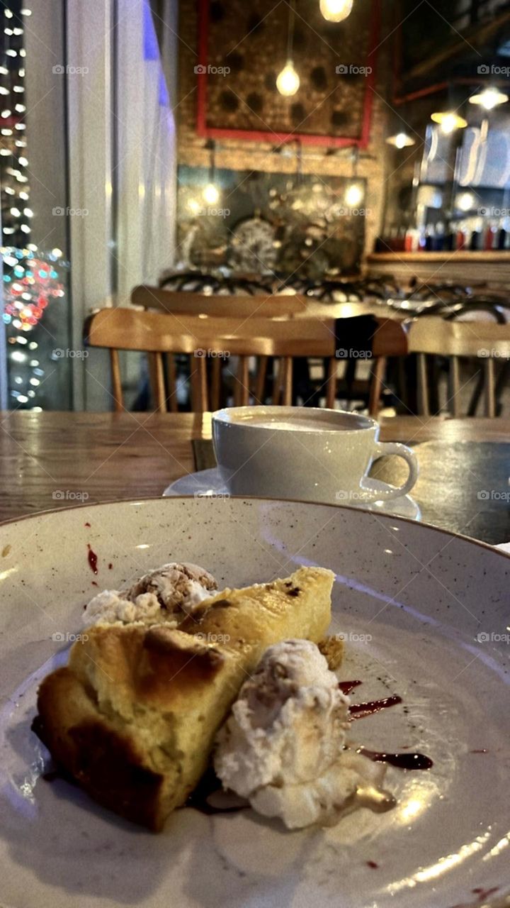 A triangle of cheesecake 