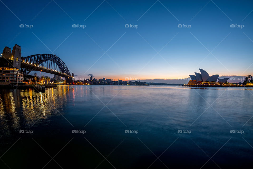 Sydney Harbour at sunrise