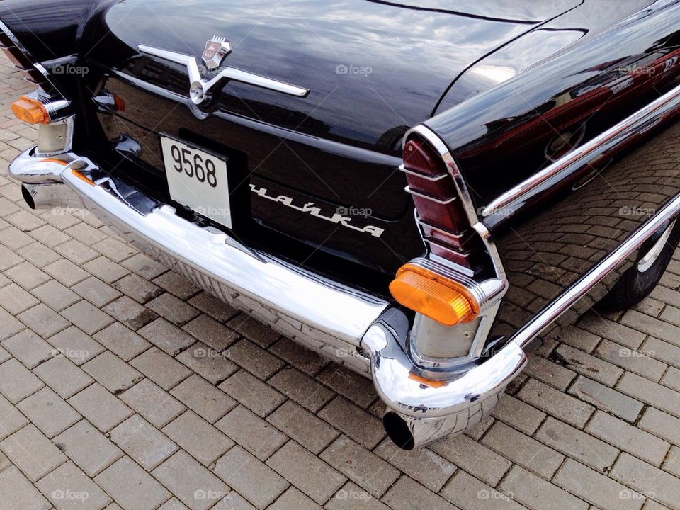 Classic car tail fin