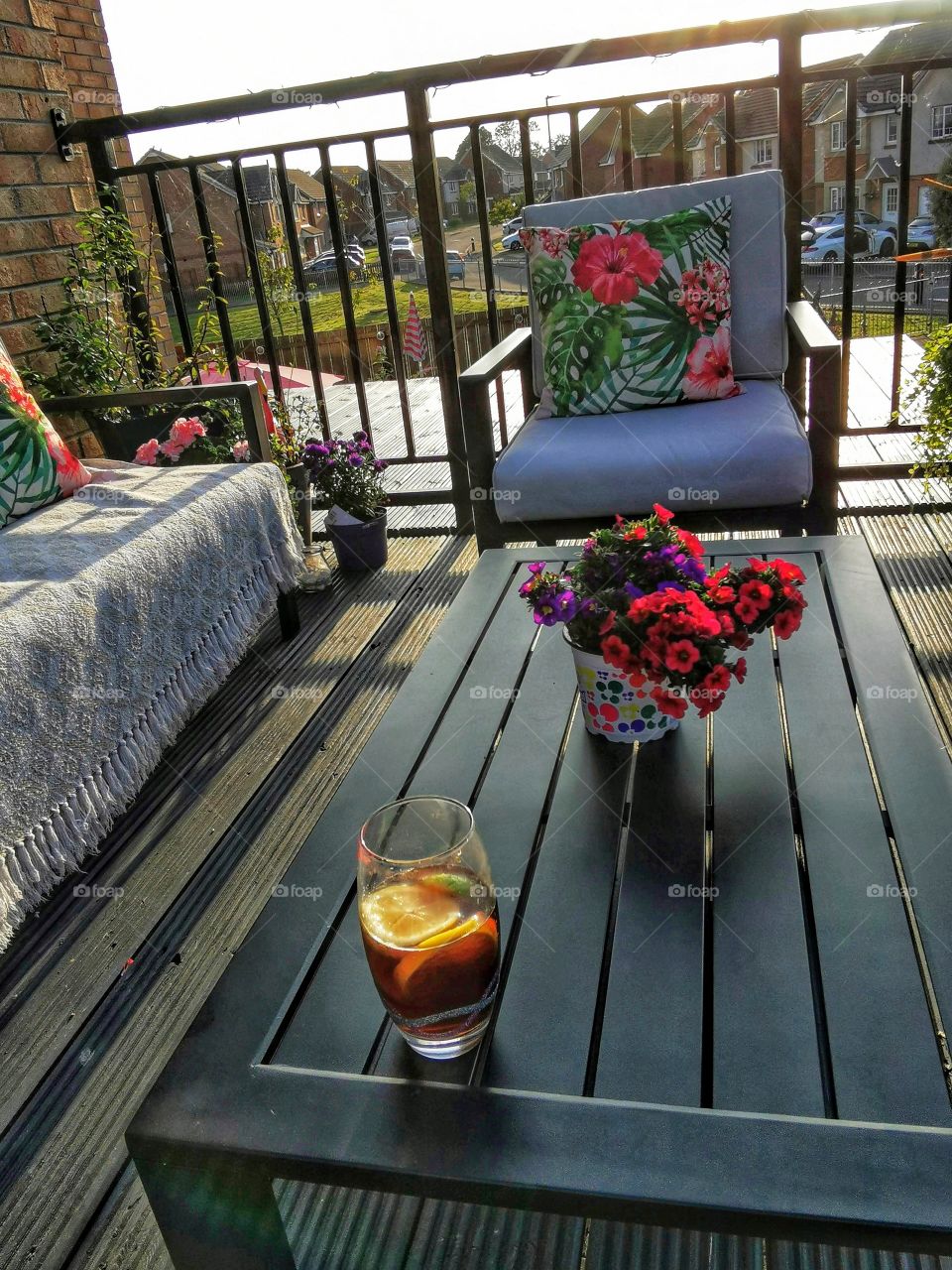 Summer garden terrace