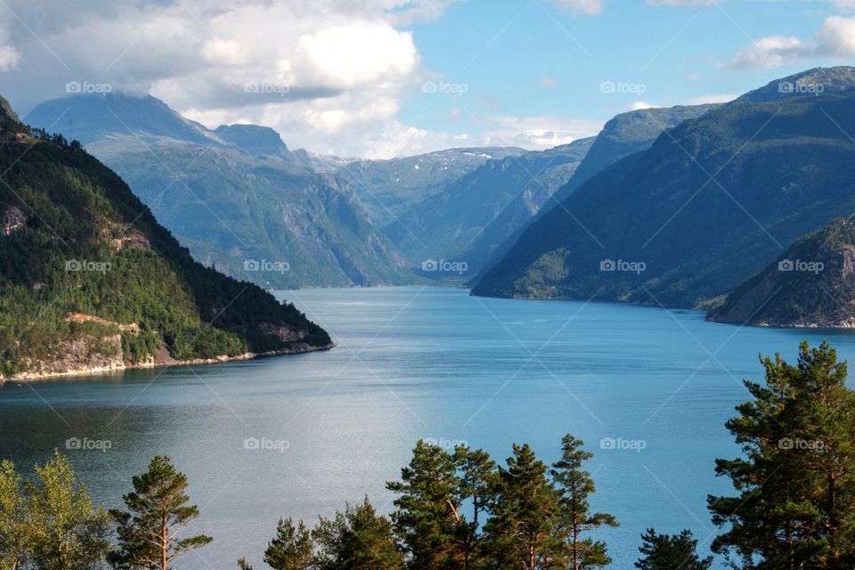 View of idyllic lake, Norway