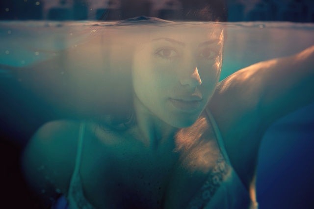 Girl underwater