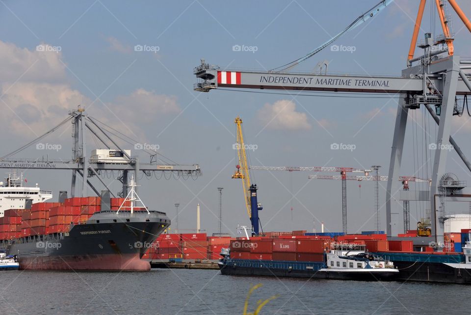 At the port of Antwerp