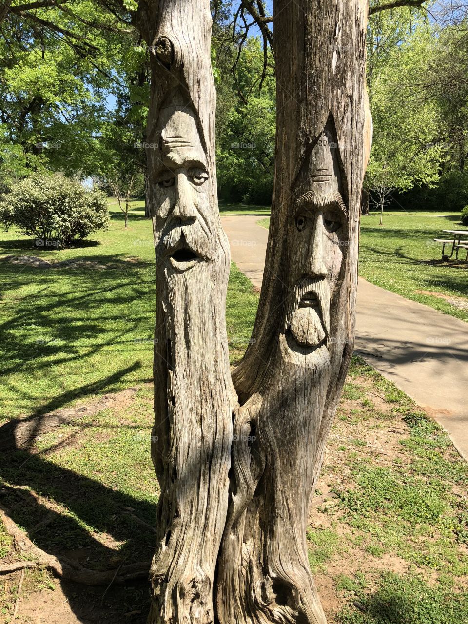 Orr Park, Montevallo, Ala., carvings by Tim Tingle