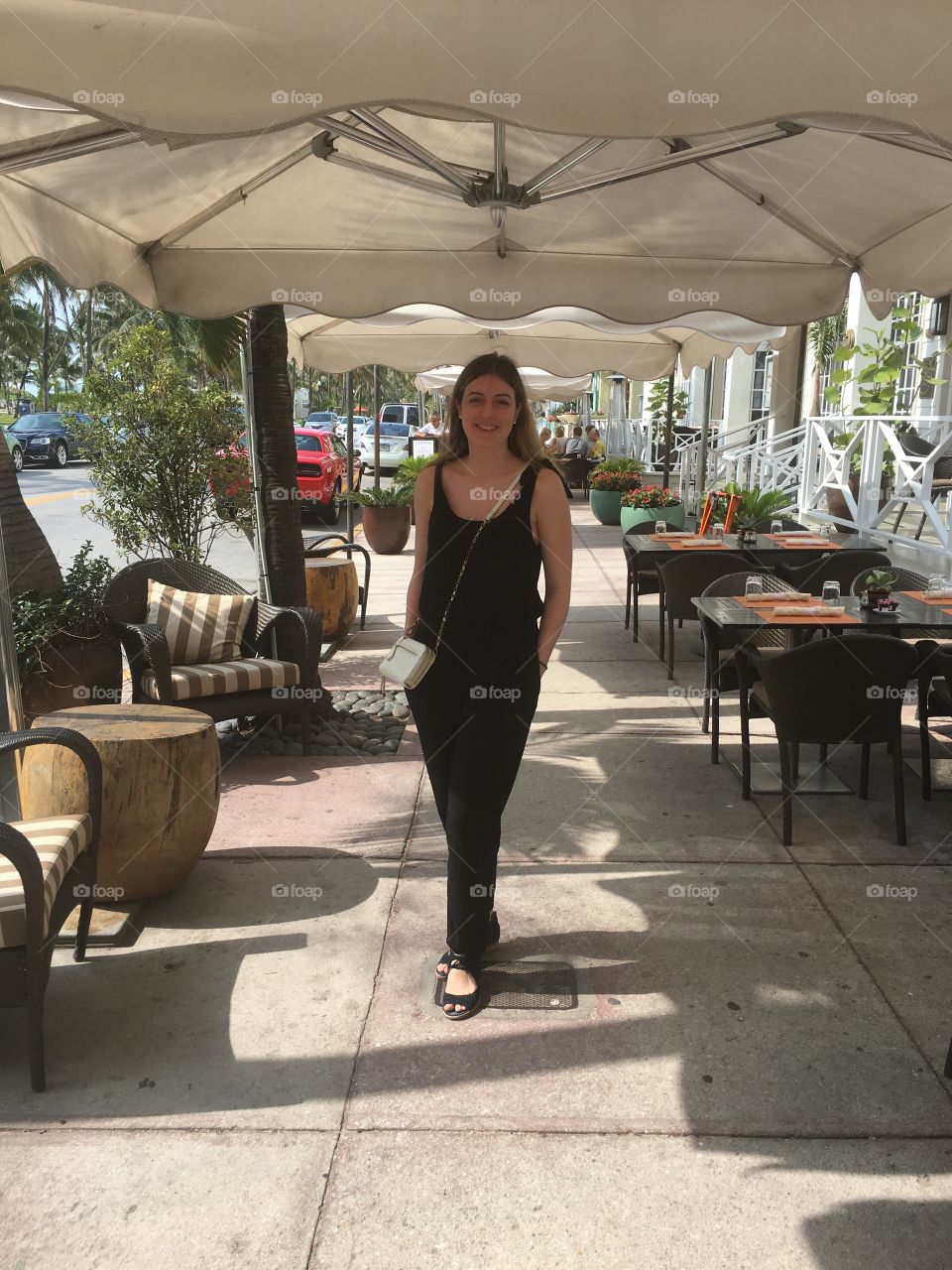 Outside a Miami Cafe