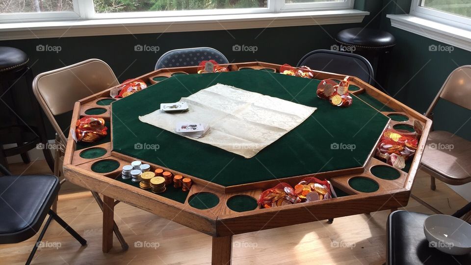 Poker with chocolate coins