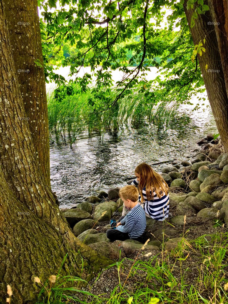 Relaxing with the water! 