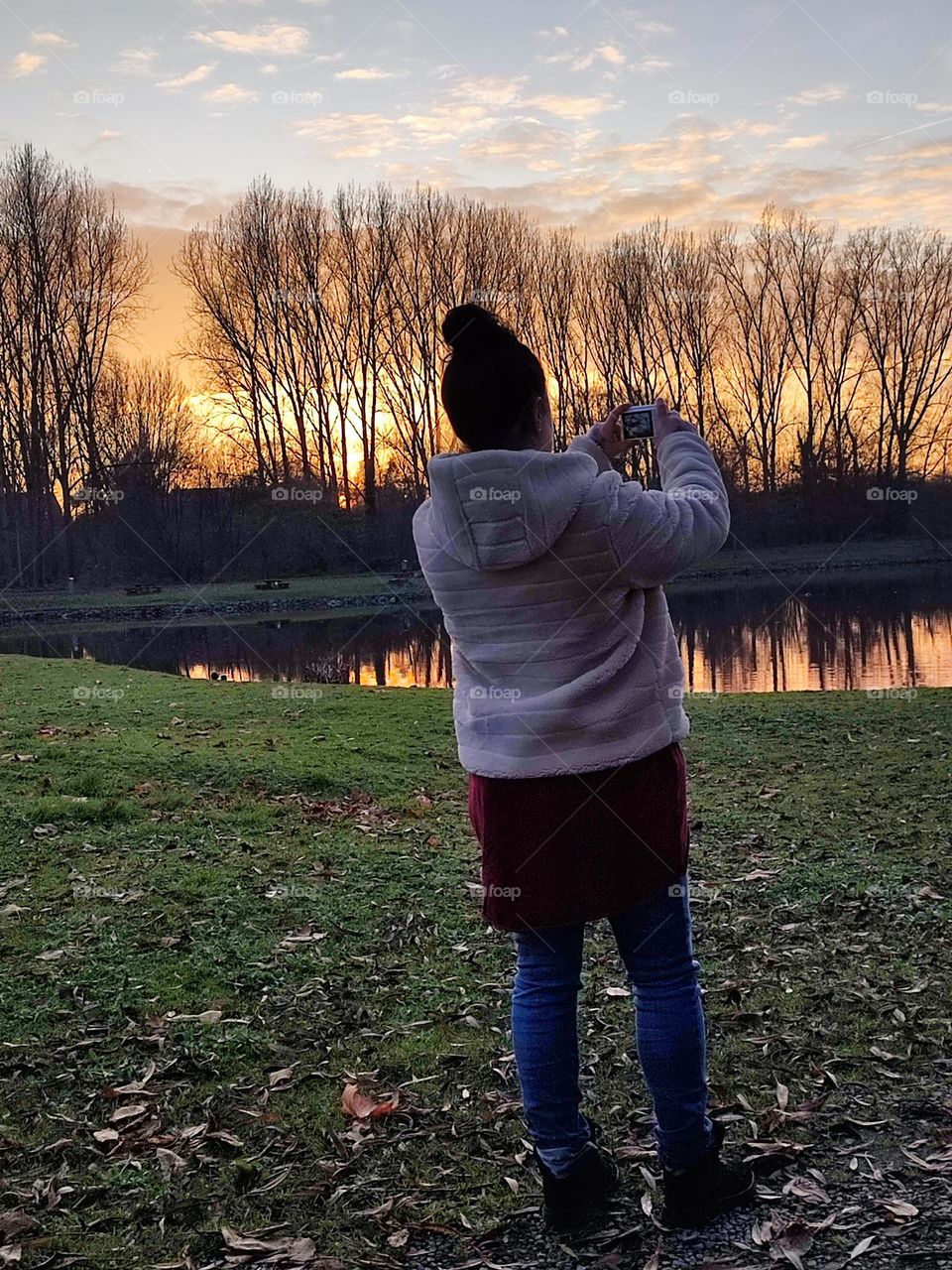 Sunset , Sky , clouds