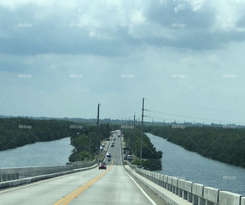 Card Sound Road bridge on the way from Key Largo
