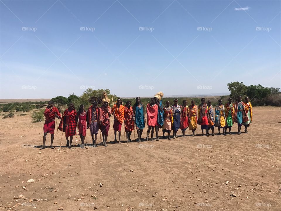 Masai tribe in Masai Mara